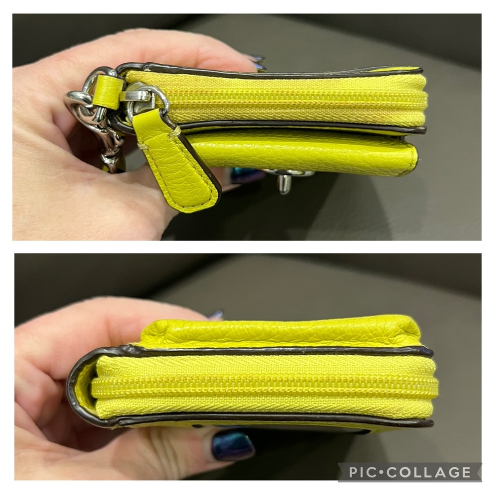 ❌SOLD❌Coach Campbell Leather Wallet Wristlet Case Phone Holder - Picture 6 of 7